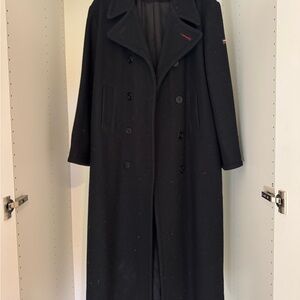 Fiorucci Black Double-Breasted Trench Coat
